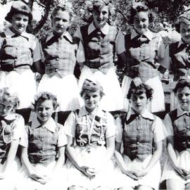 Coffs Harbour Marching Girls in Woolgoolga, 3 October 1953