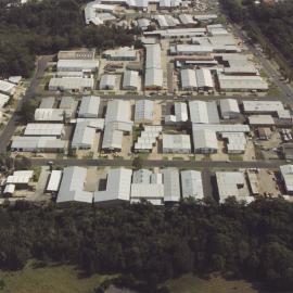 Aerial view of Lawson Crescent in Coffs Harbour, 1990s
