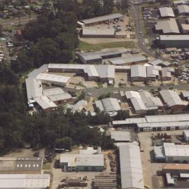 Aerial view of GDT Seccombe Close in Coffs Harbour, 1990s