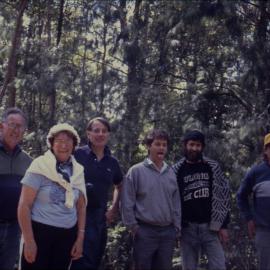 Group portrait in forest