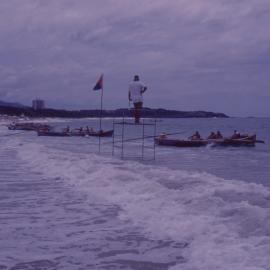 Official on viewing platform, Surf Craft Carnival, Park Beach