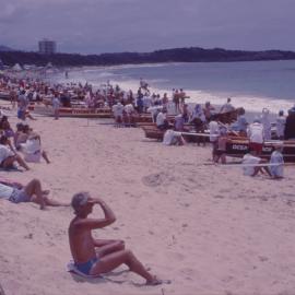 Spectators and boats, Surf Craft Carnival, Park Beach