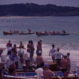 Surf boats and spectators, Surf Craft Carnival, Park Beach