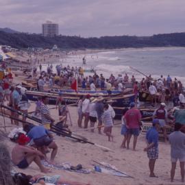Surf boats & tents, Surf Craft Carnival, Park Beach