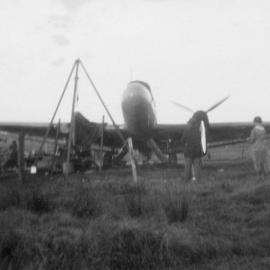 The aeroplane 'Lawrence Hargrave' at Coffs Harbour Aerodrome, 20 May 1937 