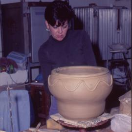 Sculptor at work, Showground Art Gallery