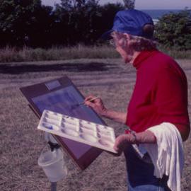 Painting 'en plein air' by the beach