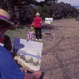 Painting 'en plein air' by the beach