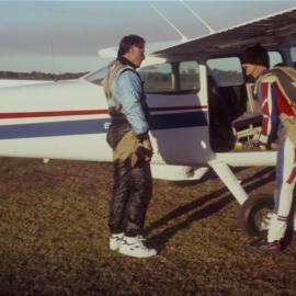 Skydivers and Cessna Skyhawk plane, April 1995