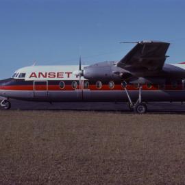Ansett aeroplane, Coffs Harbour Airport, March 1978