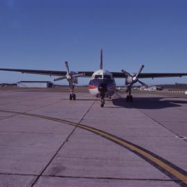 Ansett aeroplane, Coffs Harbour Airport, March 1978
