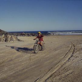 Dirt biking on beach