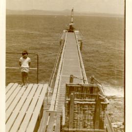 Leslie Warren at South Solitary Island jetty, December 1964