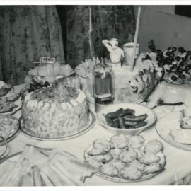 Birthday party table for Jack Gerard, c. 1950s