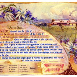 Illuminated address, September 1903