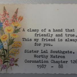 Commemorative card, 1988