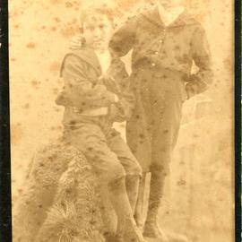 Portrait of two young boys, late 1890s