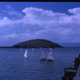Sailing off the jetty, 1963