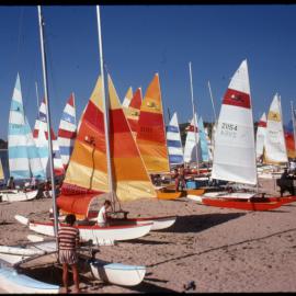 Sailing regatta at the jetty, 1977