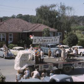 Centenary Parade in High Street with an Advocate float, 1970