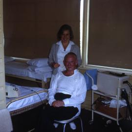 Physiotherapy patient and nurse at Coffs Harbour District Hospital, September 1969