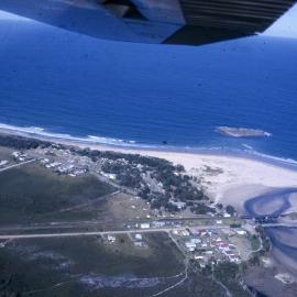 Aerial view of Coffs Creek estuary, 1965