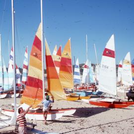 Hobie catamaran Championship at Coffs Jetty, 1977