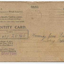 Identity Card for Norma Jess Tulk, c. 1942
