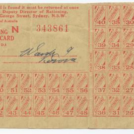 Clothing Ration Card, 1948