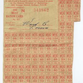 Meat Ration Card, 1948