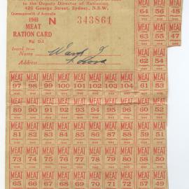 Meat Ration Card, 1948