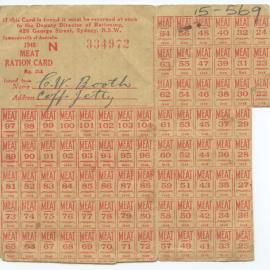 Meat Ration Card, 1948