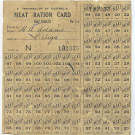 Meat Ration Card, 1947