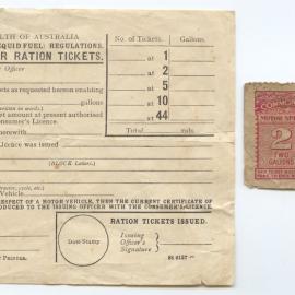 Application for Ration Tickets and Motor Spirit Ration Ticket