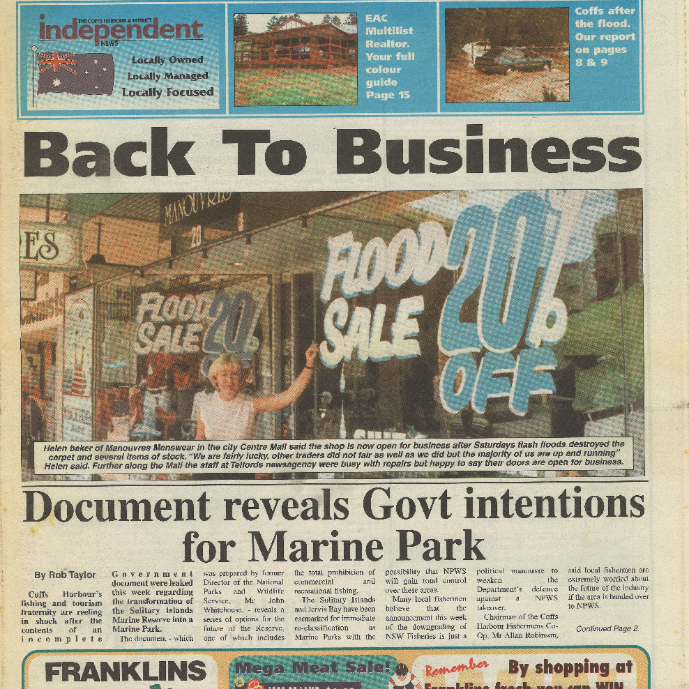 Coffs Harbour Floods, 23 - 24 November 1996