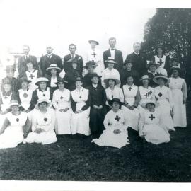 Red Cross group with William Small, 23 January 1918