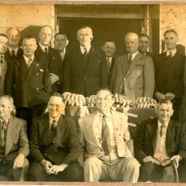 Officials at the opening of the new Banana Growers Federation building, 30 August 1951