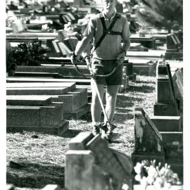 Cemetery worker