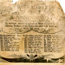 World War II commemorative plaque