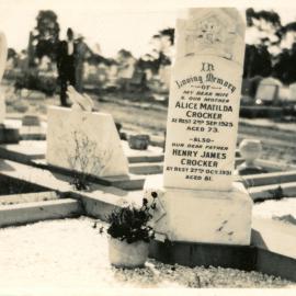Gravesite of Alice Matilda and Henry James Crocker
