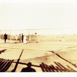 Tennis match, 1920s