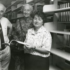 At the new library, May 1991