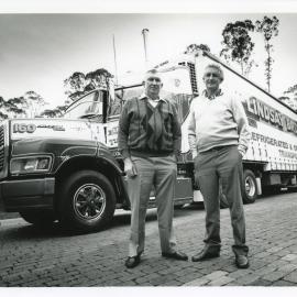 Peter and Tom Lindsay with the 100th Ford Louisville, 16 July 1992