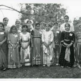 A group of girls in Sikh dress, February 1992