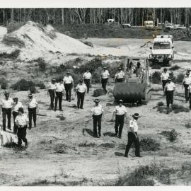 Police presence at the Ocean outfall rally, 27 November 1991