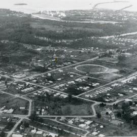 Aerial view of Brelsford Park, 1950s