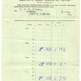 Certificate and Account Sales, 6 July 1936