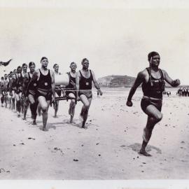 Surf Lifesaving carnival on Jetty Beach, 1920s