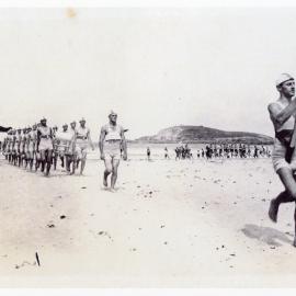 Surf Lifesaving carnival on Jetty Beach, 1920s