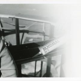 Using sealant at the Smoky Cape lighthouse, 1977 
